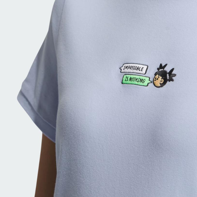 Adidas Graphic Dress With Embroidered Logo Women Dress Light-Pink Blue HY2865