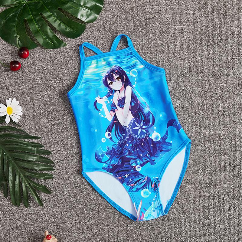 

Exclusive Mermaid Print Baby Girl Halter Bikini Swimsuit Set Height 110 cm