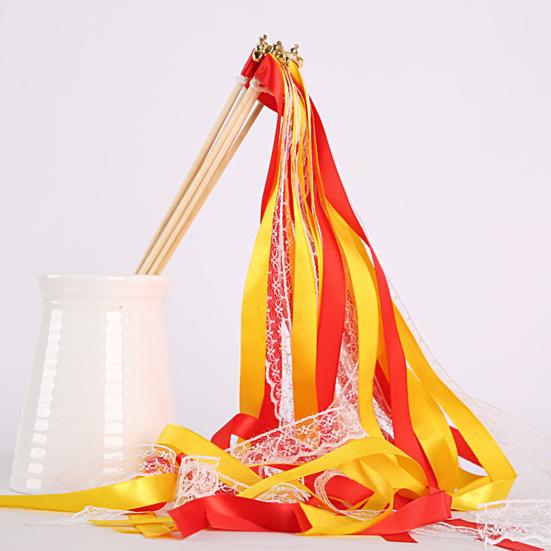 Fairy Wands Great Eco-friendly 8 Styles Wishes Wands Colorful Long Ribbon Fairy Stick Wands with Bells Streamer Sticks Birthday Gift