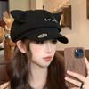 Korean Retro Cat Ear Octagonal Beret For Women Autumn And Winter Brushed And Warm