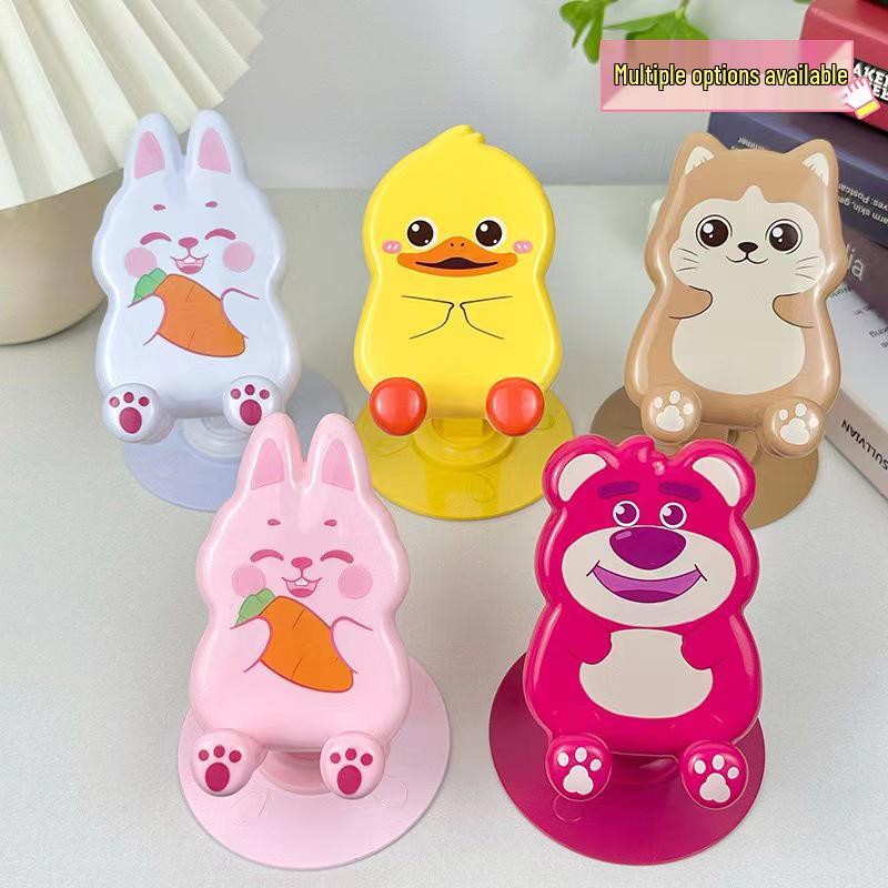 Rotating Cartoon Phone Stand: Cute, Portable, and Adjustable