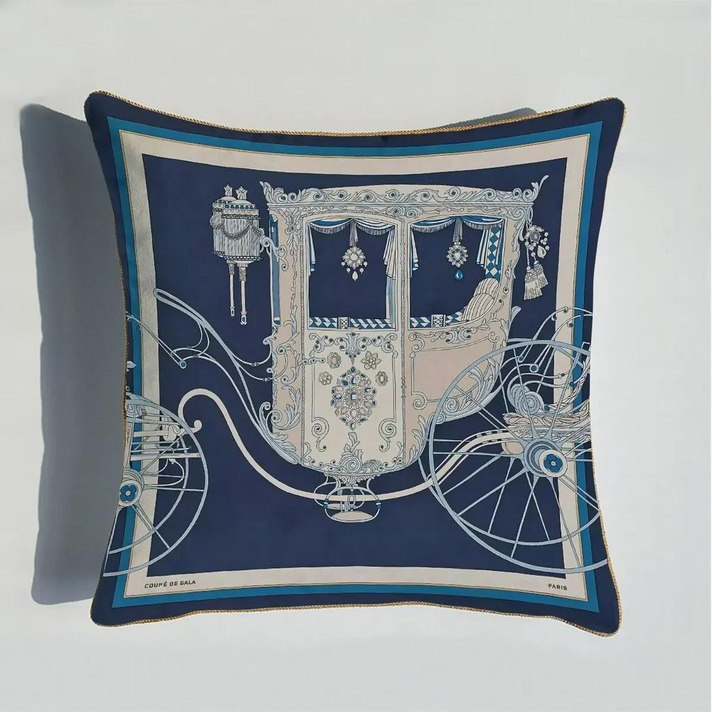 40/45/50/60cm Throw Pillow Polyester Cushion Cover Print Palace Rose Horse Pattern Sofa Couch Pillows for Home Decor Pillowcase