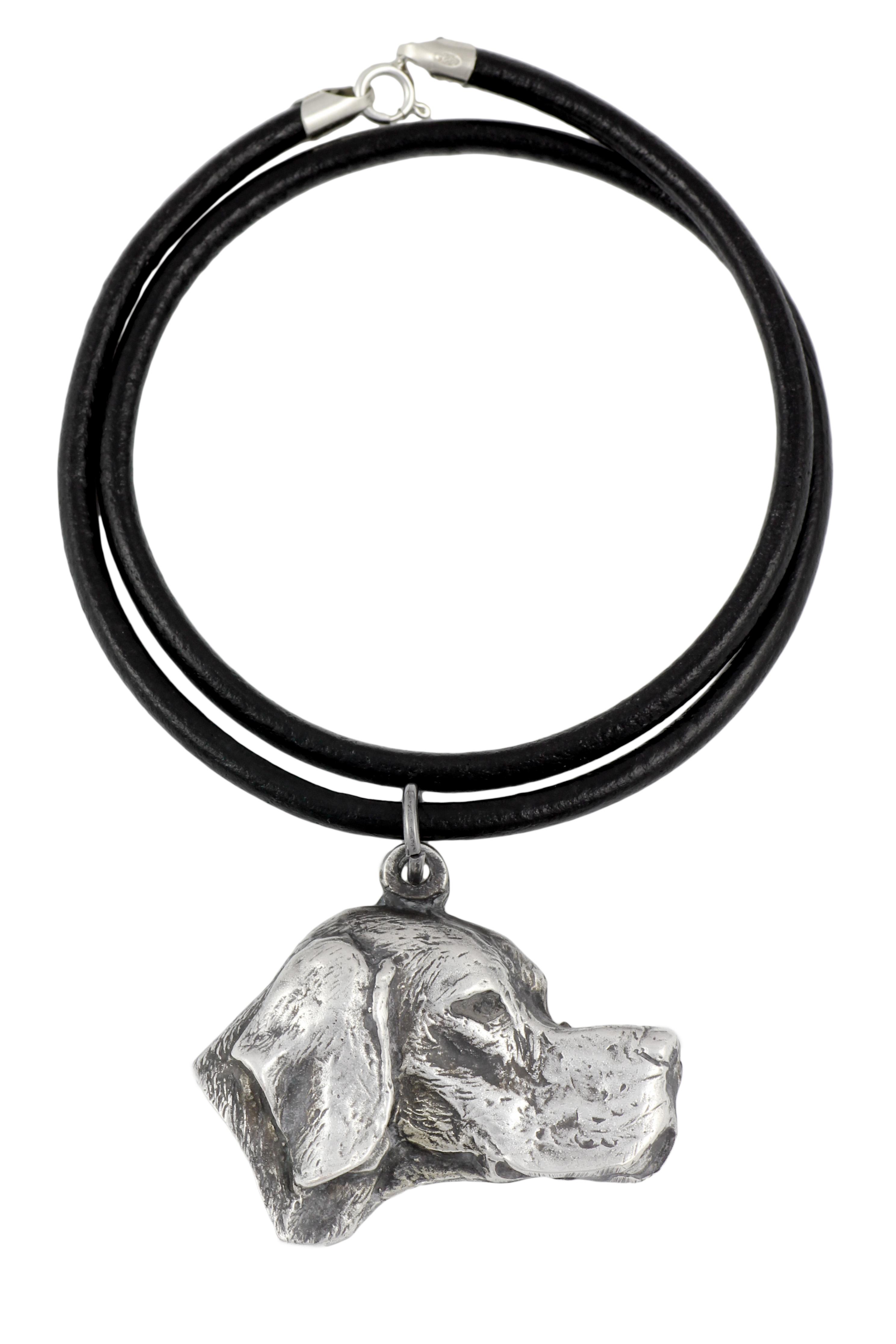

English Pointer - Necklace with dog, silver-plated pendant for dog fan, unique jewelry by Art-Dog brand срібний
