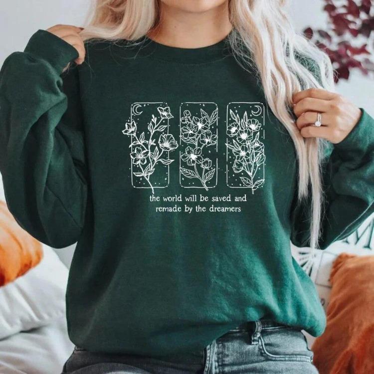 

Throne of Glass Sweatshirt Aelin Quote Hoodie Women Long Sleeve Pullover The Thirteen Novel Gift Fan Merch S темно-зеленого
