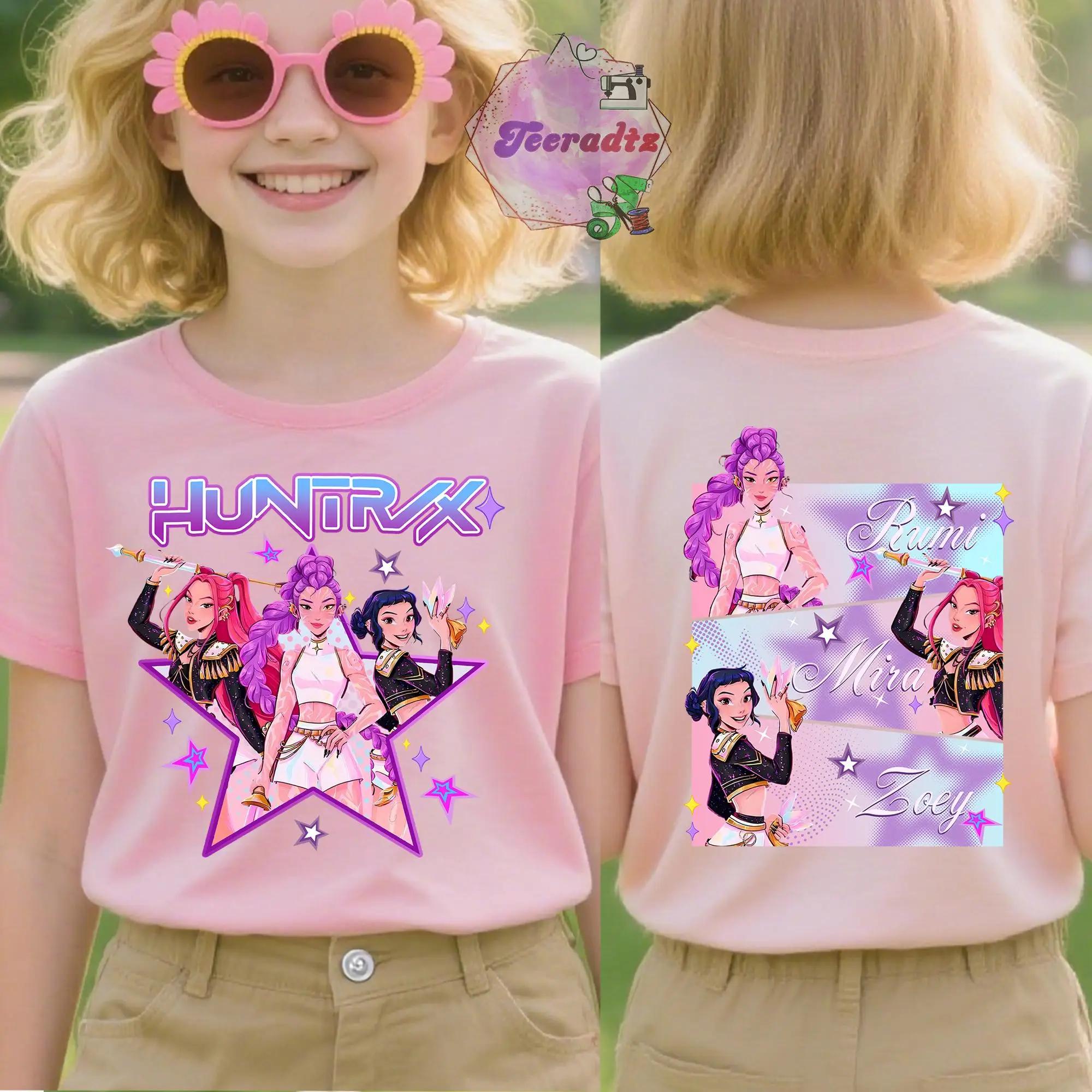 

Kpop Devil Hunter 2 Slide Teen/Toddler T-shirt Kpop Kids T-shirt Saja Girl Fan Top Devil Hunter Spring/Summer T-shirt 100