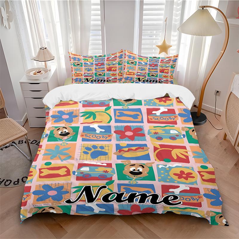Custom Textile Tom Jerry Bedding 3 Piece Set HD Print Duvet Cover Pillowcases for Teens Adult Bedroom Decoration