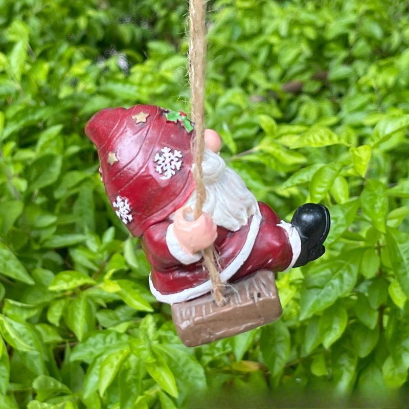 Christmas Goblin Dwarf Swing Pendant Garden Courtyard Outdoor Resin Crafts Cute Creative Ornaments