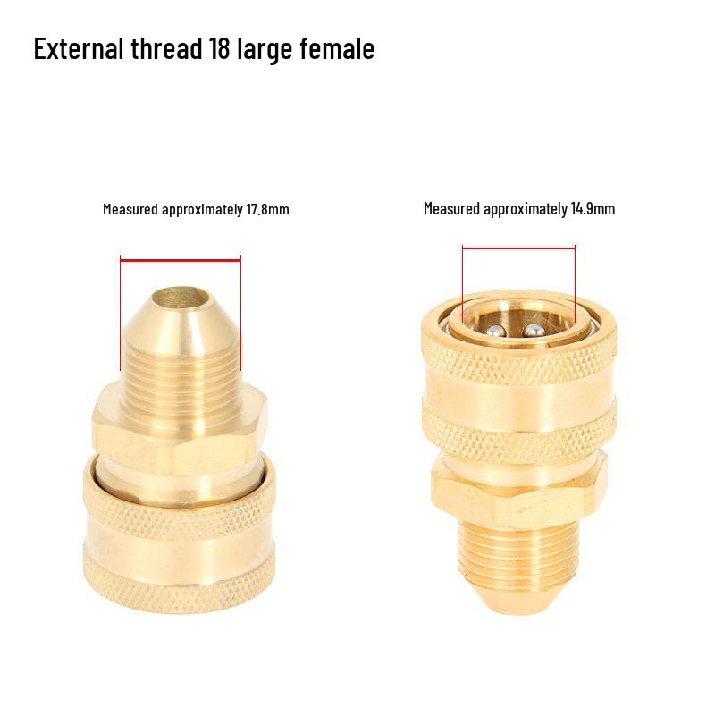 High-Pressure Copper Quick-Connect Water Hose Adapter for Car Washers