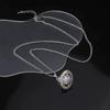 Empress Cixi Blue Pink Saturn Sphere Pendant Diamond Sweater Chain Necklace