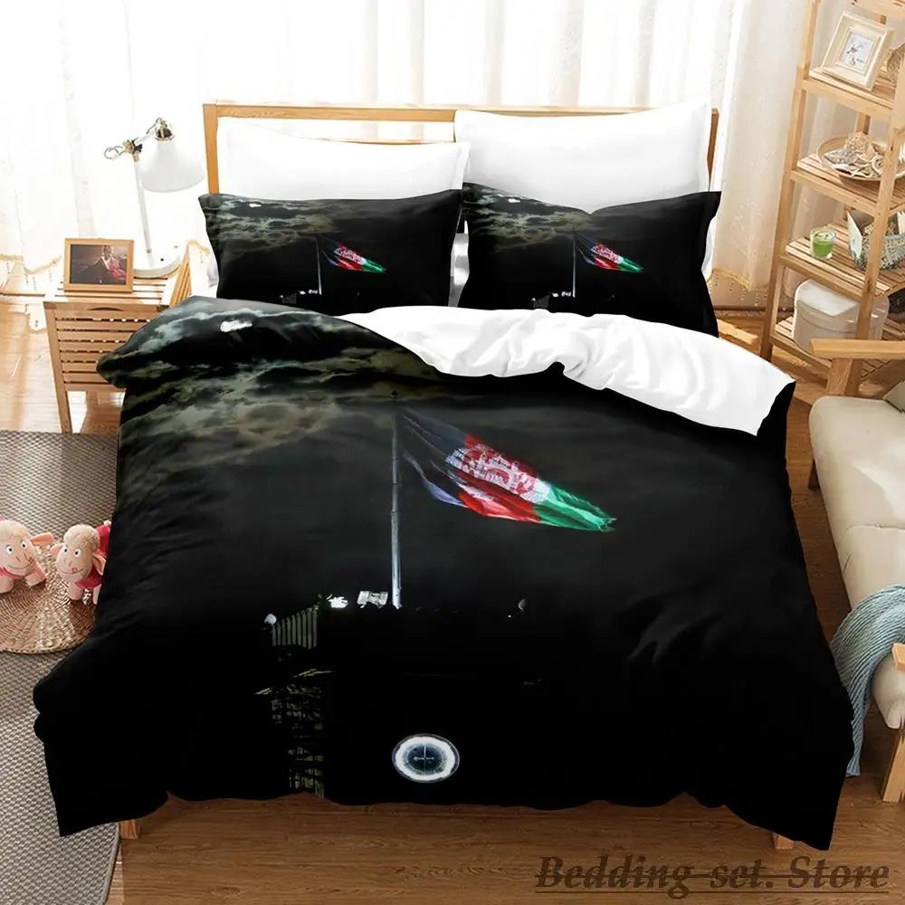 Set Biancheria da Letto Bandiera dell'Afghanistan Singolo Twin Full Queen King Size Copripiumino per Camera da Letto Adulto Bambino Decorazione