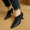 Fashion 2025 Spring Summer Women Pumps High Heel Genuine Leather Pointed Toe Mature Working Shoes Woman Basic Office Lady Women Shoes