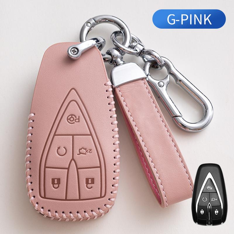 Genuine Leather Housing Remote Fit For Changan Unit Unik Cs35Plus Cs55 Plus Cs75 Plus Oshan X7 X5 Auto Key Fob Cover Case Auto Auto Accessories