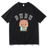 Panda Bär Cartoon Druck T-Shirts Kurzarm Damen Herren Baumwoll T-Shirt Bubu Dudu Niedliche Grafik T-Shirts Lässige Sommer T-Shirts
