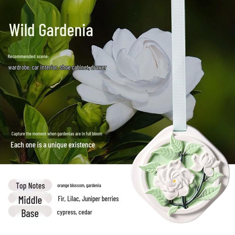 Osmanthus Gardenia Gypsum Aroma Diffuser: Long-Lasting Embossed Stone Pendant for Indoor Fragrance