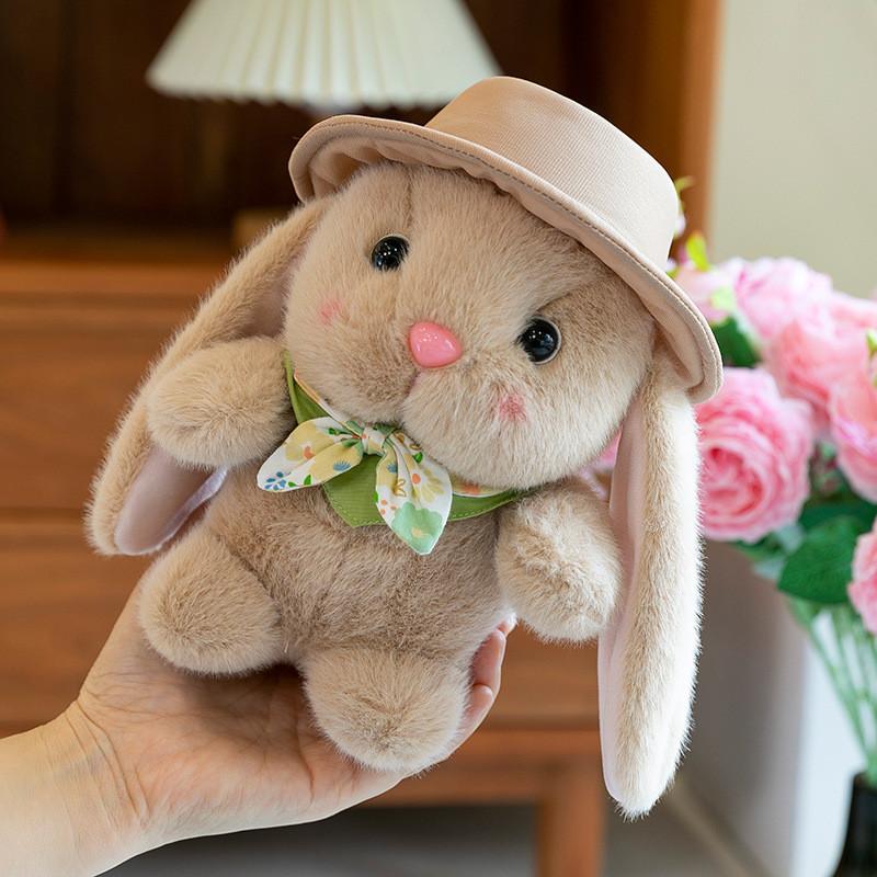 Plush Bunny Toy With Hat Kids Gift Soft Short Plush For Children