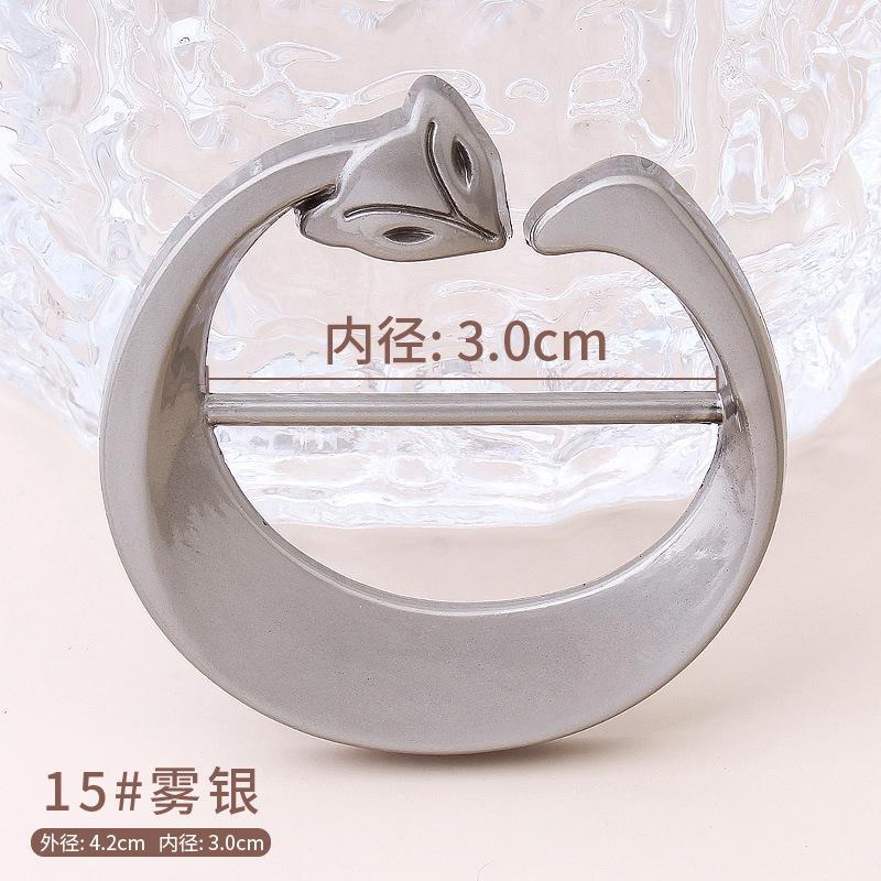 T-Shirt Saum Geknoteter Broschenring Kleidung Accessoires Mode Perlen Taille Metall Ecke Geknoteter Verschluss Seidenschal Hemden Schnallen