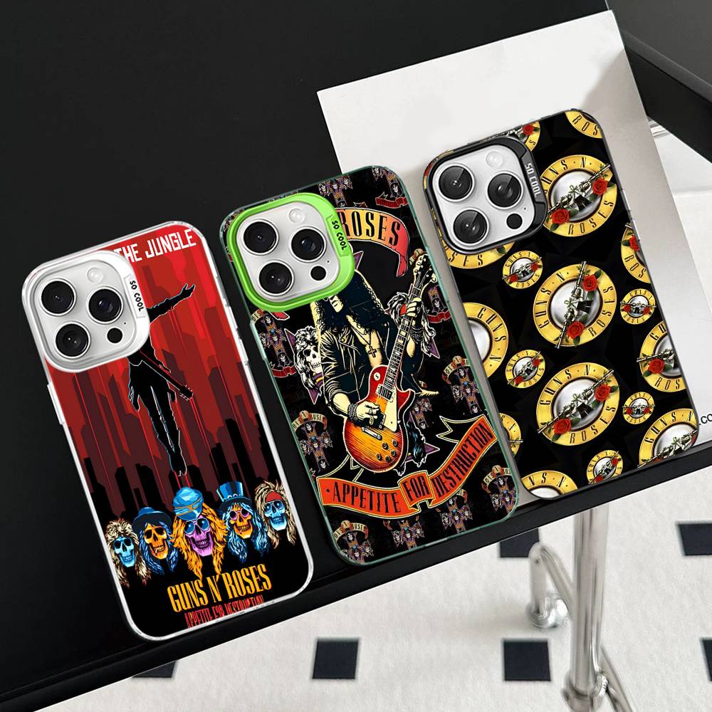 GUNS N ROSES For iPhone 17 16 15 14 13 12 11 Pro Max Plus Matte Color Back Phone Cover