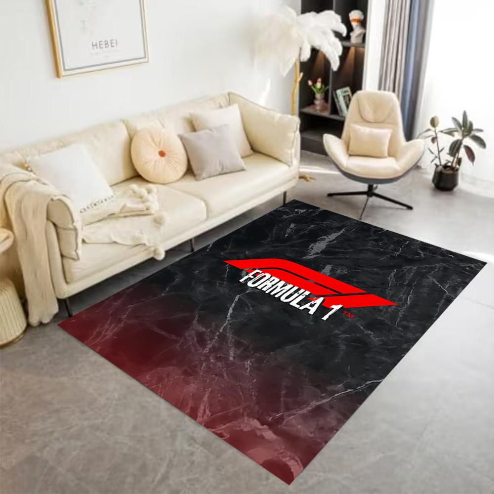 Bold White Logo Design Floor Mat Perfect for Foyer Living Rooms Outdoor Bedrooms Antislip Carpet Office Home Decor Spiritual Gift