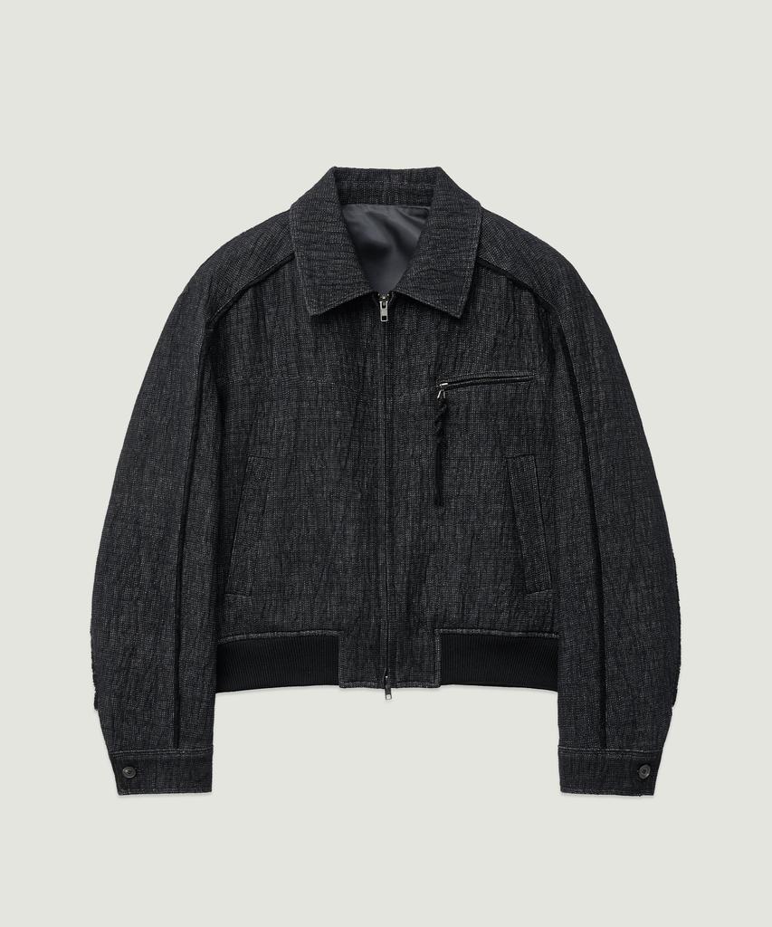 Lmood Twist Cotton Blouson Jacket Black