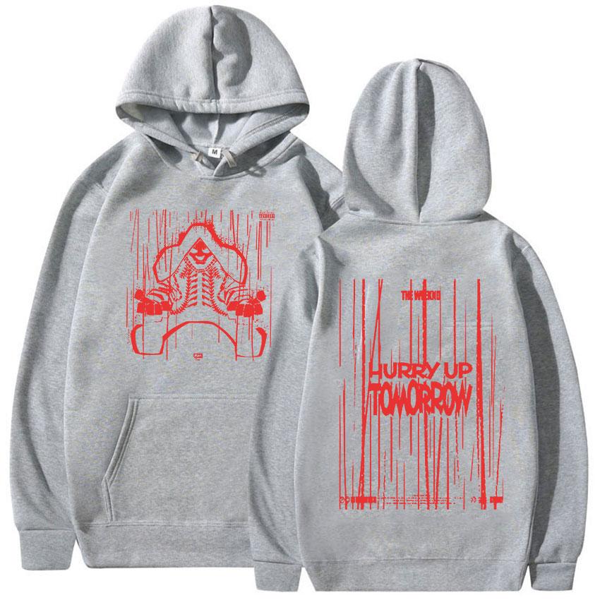 Rapper The Weeknd Hurry Up Tomorrow Album 2025 Fans Hoodie Men's Gothic Hip Hop Pop Music Pullover Sweatshirts Fleece Streetwear