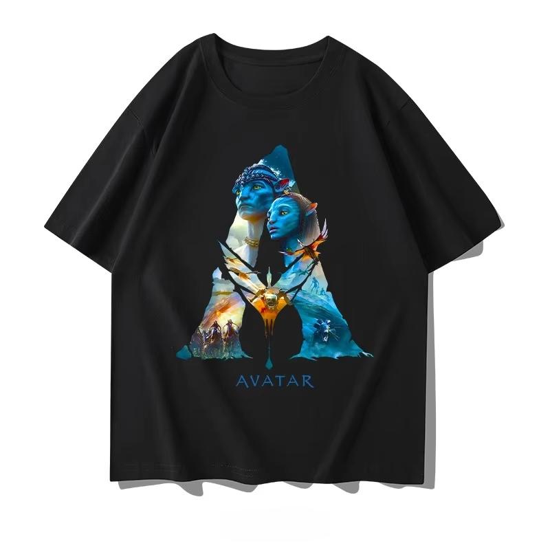 

2026 Avatar 2 The Way of Water Movierelated Shortsleeved Tshirt for Women Summer Cotton Loose Fit S