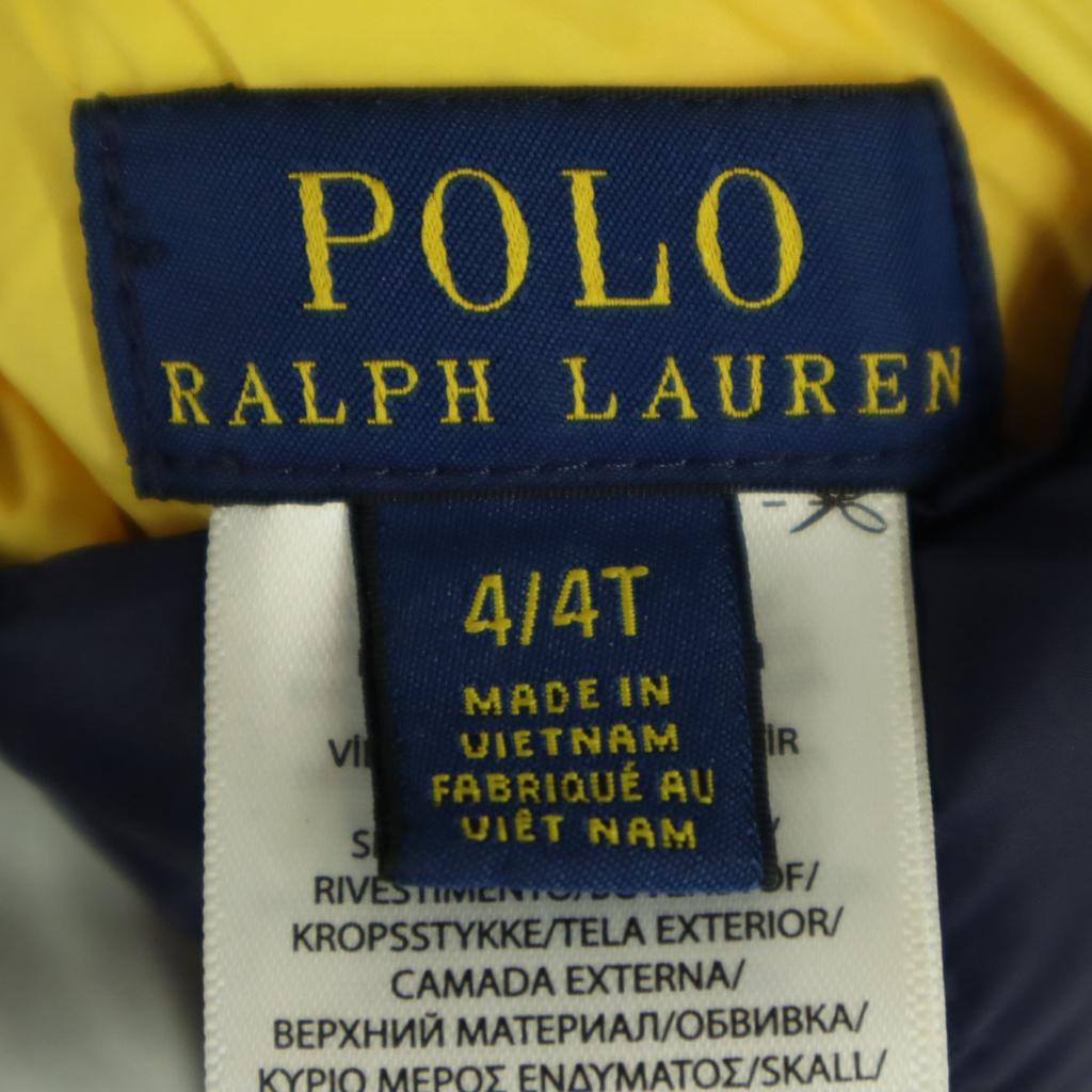 Polo Reversible Batting Jacket 110 Yellow RALPH LAUREN Navy Kid's Used