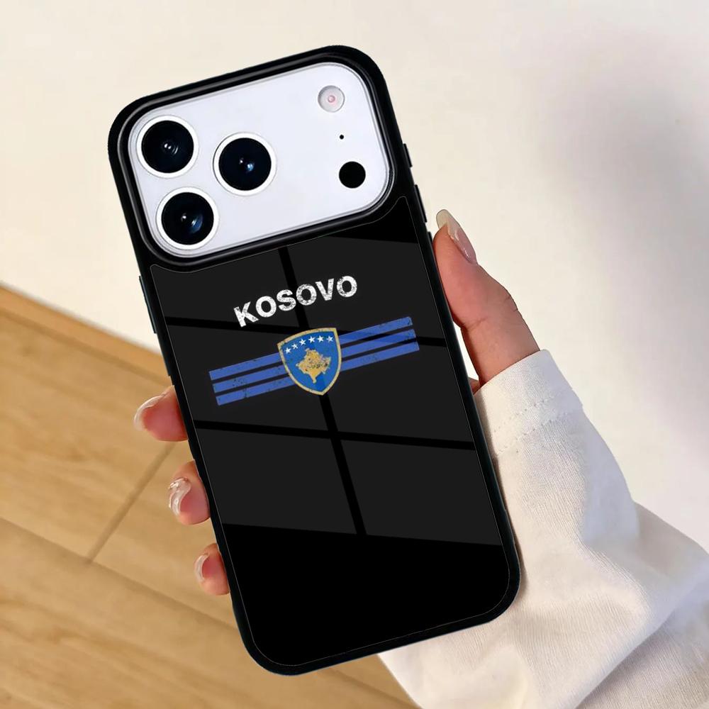 Kosovo Flagge Handyhülle für IPhone 17 AIR 16pro Max 15 14 13 12 11 Bumper Cover