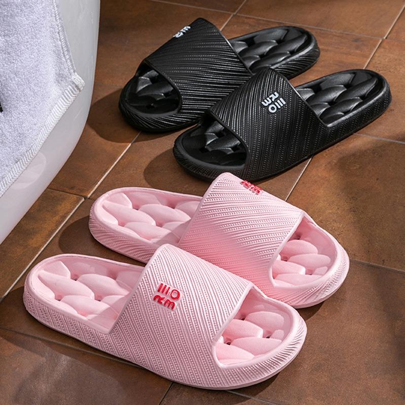 Summer water leakage cool slippers women quick drying non-slip bathroom bath home slippers men wear sandals outside