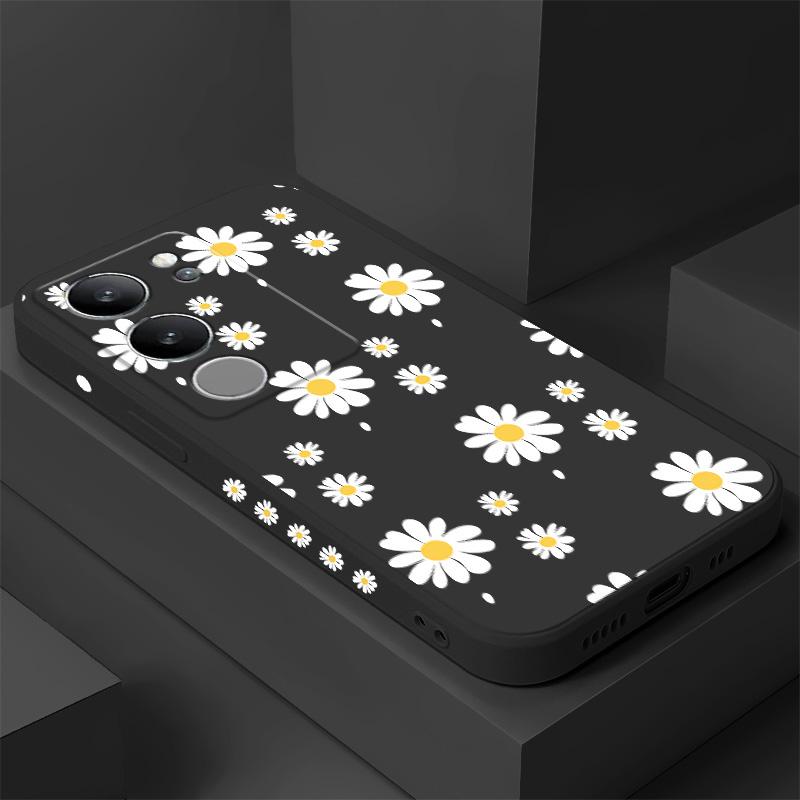 Daisy Petals Phone Case For VIVO V50 V40 V30 V29 V29E V27 V27E V25 V25E V23 V23E V21 V20 Y20 Y12 Y21 Y22 Y50 Y35 Y76 Pro 4G 5G