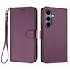 For Samsung Galaxy S24/Galaxy S25 Leather Case Wallet Stand Phone Cover with Wrist Strap