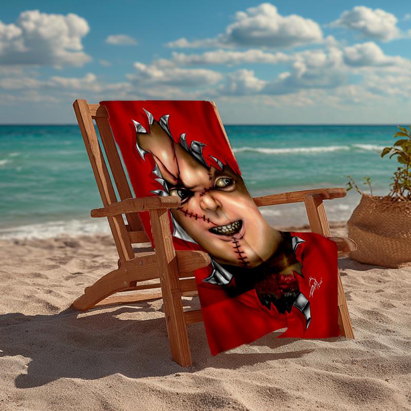 Chucky Fashion Beach Towel: Ideal for Summer Adventures Soft, Absorbent and Quick Drying Suitable for Swimming and Bathing