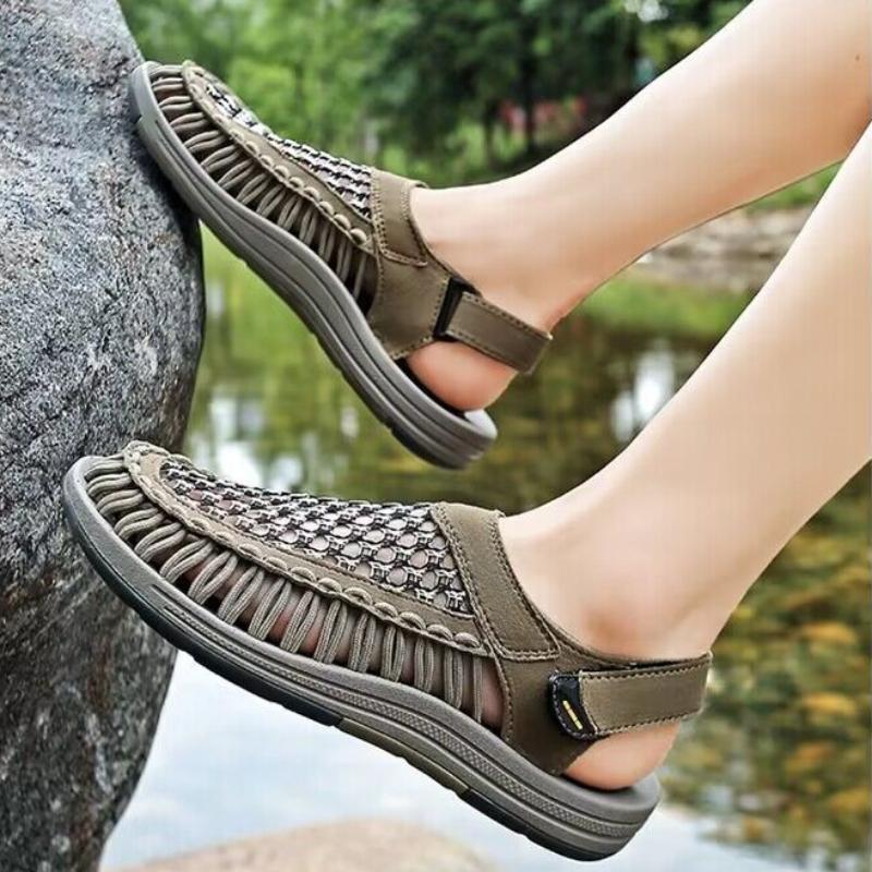 Fashion Brand Classic Mens Sandals Woven Mesh Surface Sandals Men Outdoor Casual Lightweight Sandal Fashion Man Water Shoes Size 38-47