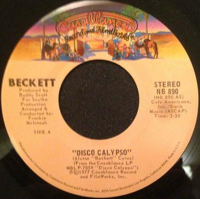 7inch Record ALSTON "BECKETT" CYRUS - Disco Calypso NB890 Casablanca 1977 US Reggae, Ska & Dub Used
