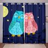Owl Window Curtains for Bedroom Living Room Cute Owls Curtain Kids Boys Girls Window Drapes Decor Window Treatments 2 Panels