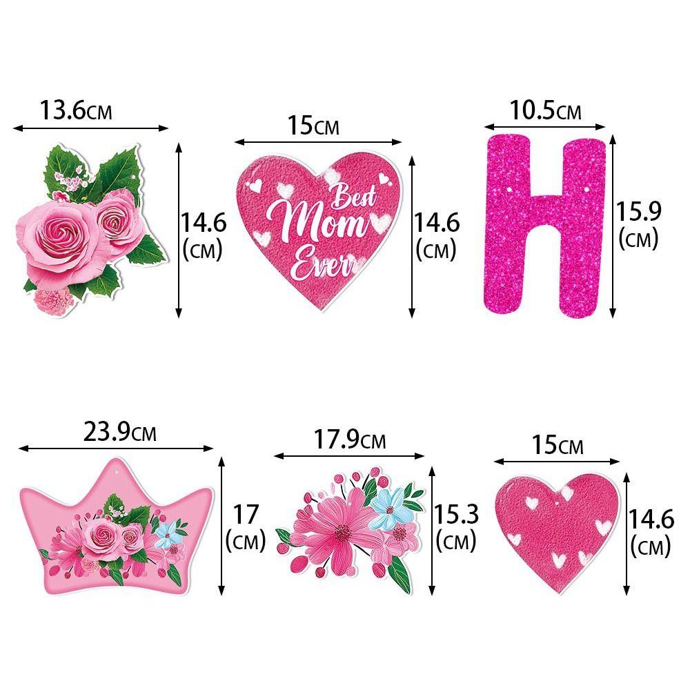 Surprise Mother's Day Hanging Paper Cards Romantic DIY Paper Pull Flags  Festival