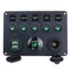 12v 24v 5 Gang Marine Boat Switch Panel Led Waterproof Circuit With Voltmeter Dual Usb For Boat Yacht Replacement Parts