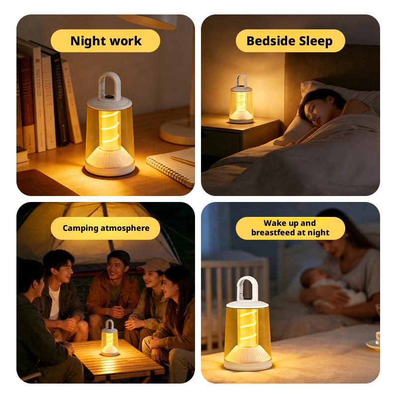 2000mAh Camping Lantern Light Portable LED Flashlight Rechargeable Lamp with Battery Outdoor Work Torch with Grip For Garage Hiking Travel