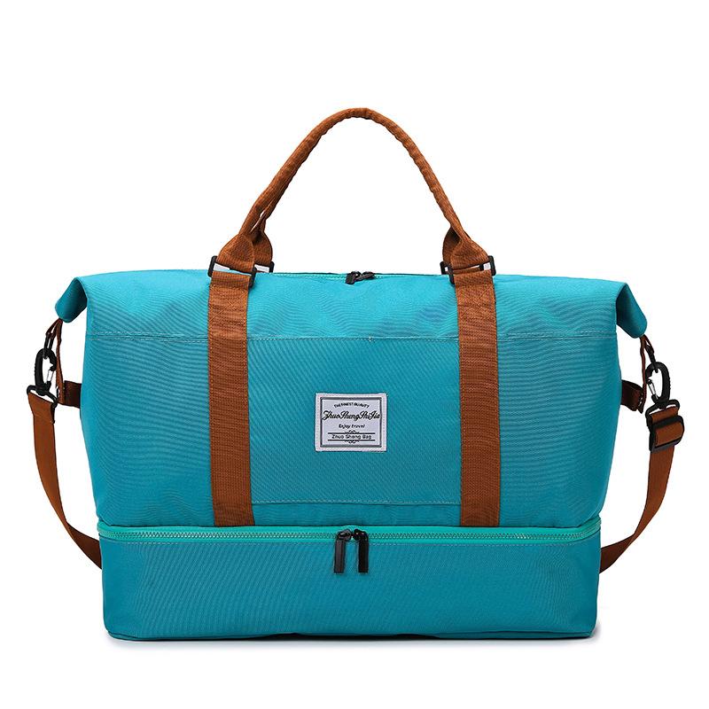 Fashion Contrast Storage Bag Simple Large Capacity Business Travel Bag Wet and Dry Separate Shoe Warehouse Gym Bag