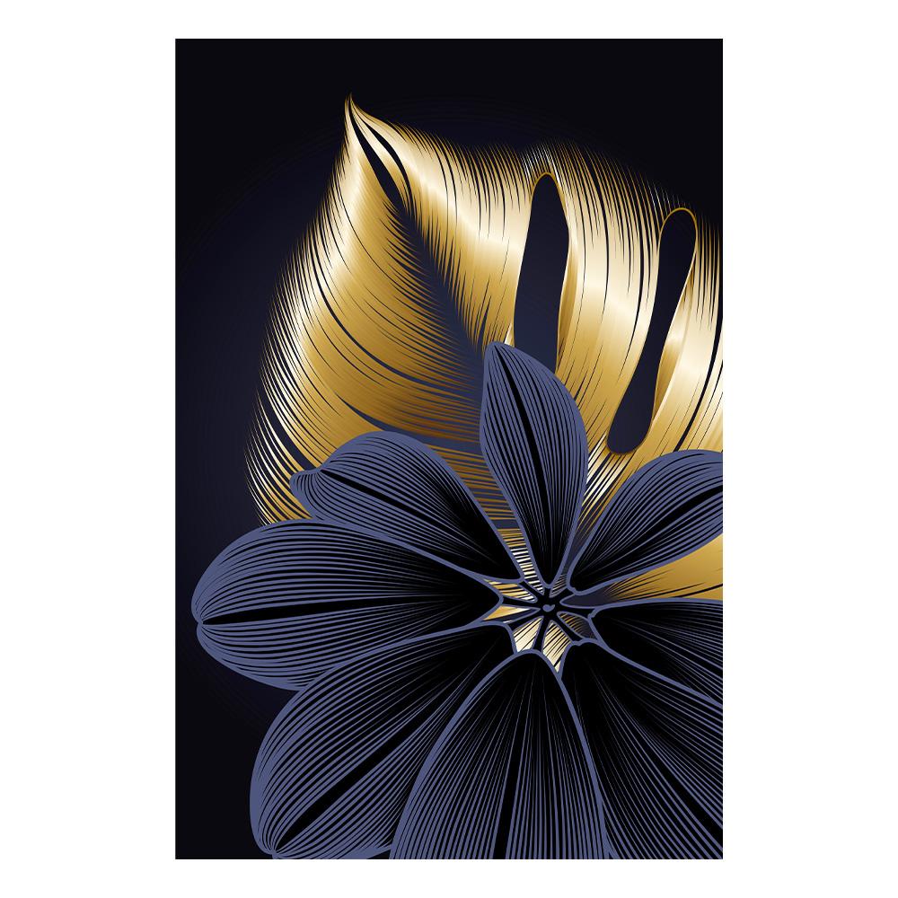 Black Golden Plant Leaf Canvas Poster Print Modern Home Decor Abstract Wall Art Painting Nordic Living Room Decoration Picture