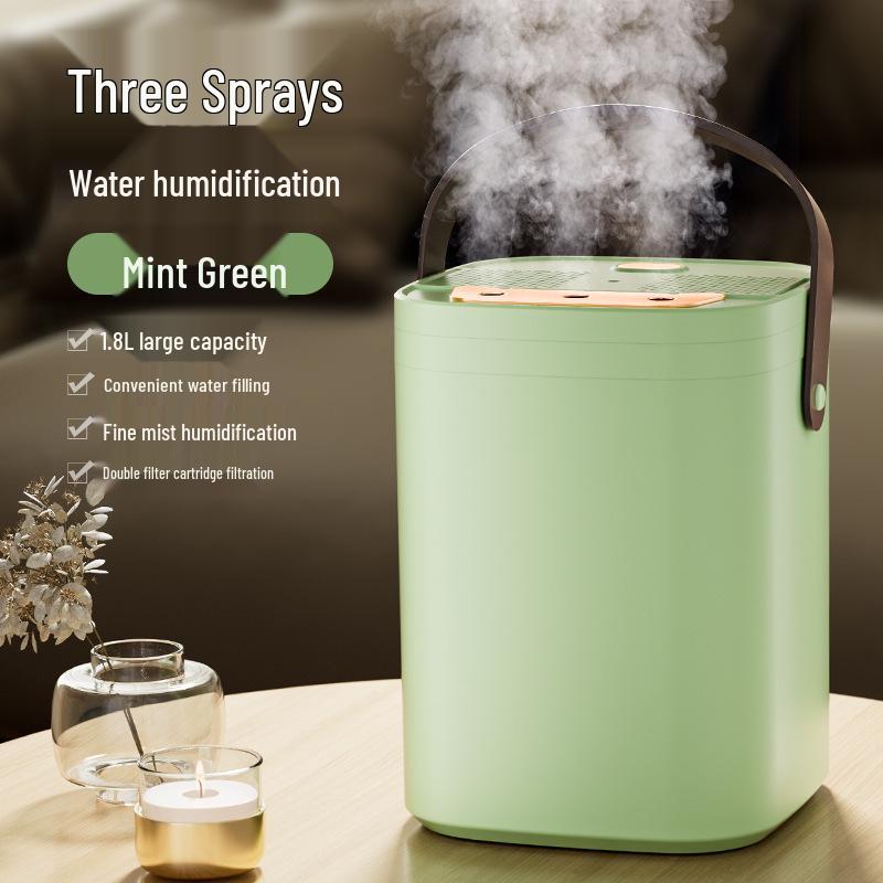High Capacity Quiet Nano Mist Humidifier with Three Nozzles and Night Light