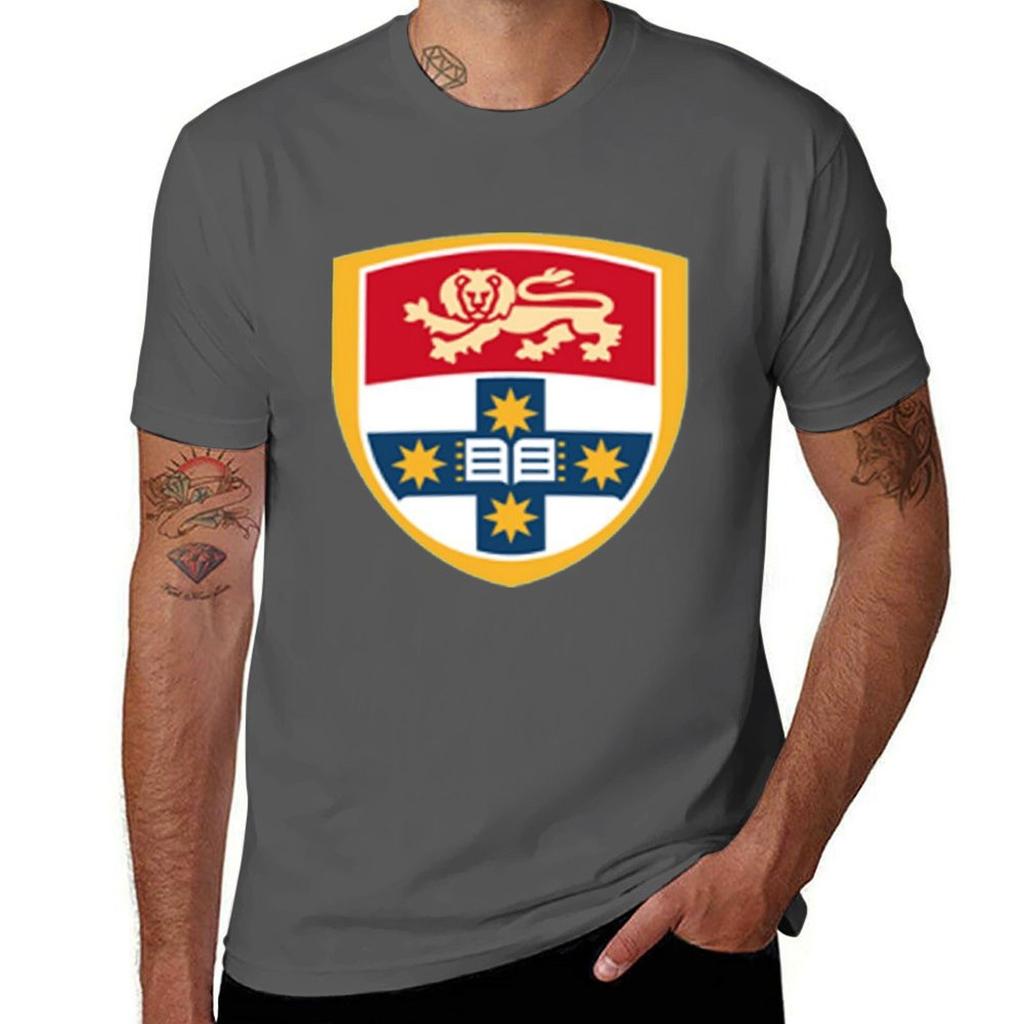 University Of Sydney Logo Tshirt Basic Crew Neck Short Sleeve Top