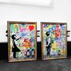 Bansky Art Follow Your Deams Cavnas Gemälde Graffiti Poster Zimmer Wandkunst Ölgemälde Druckgrafik Abstrakte Heimdekoration