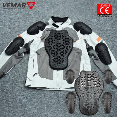 Protector de Inserción para Chaqueta de Motocicleta Certificado CE Nivel 2 Negro Almohadilla Protectora Gruesa Elástica para Columna Vertebral Accesorio de Armadura para Jinete