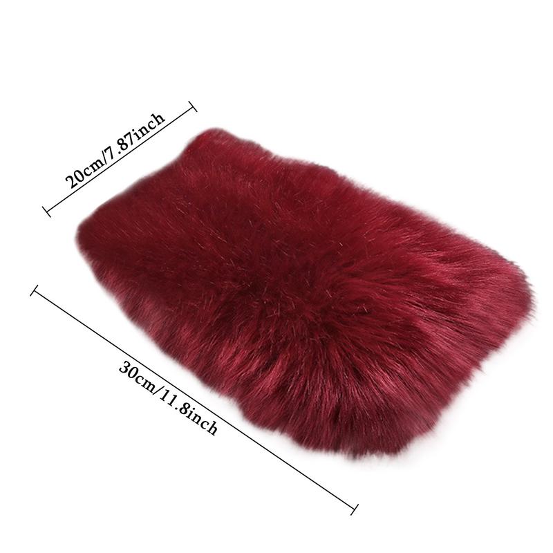 Soft Car Armrest Cover Skin-friendly Plush Center Console Seat Box Protector Pad Auto Accessories