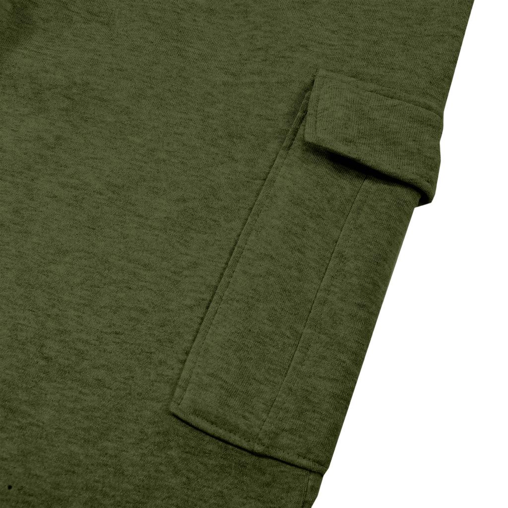 Men's Hoodie and Cargo Jogger Pants 2-Piece Set Casual Sportswear Suit for Outdoor Activities