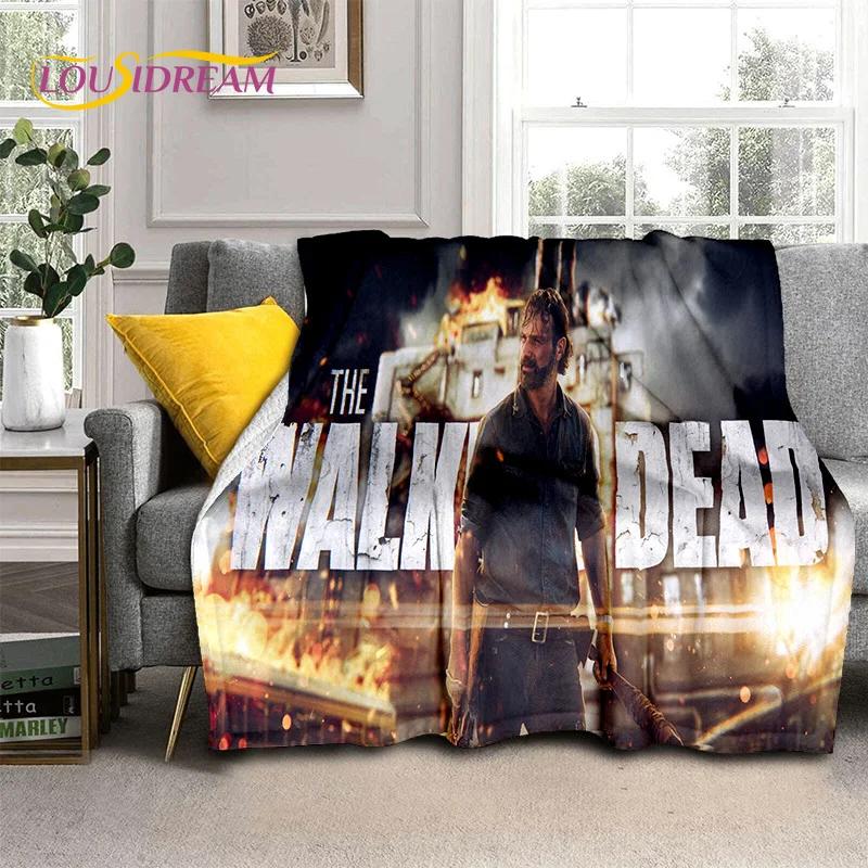 TWD The Walking Dead Rick Horror TV Blanket,Soft Throw Blanket for Home Bedroom Bed Sofa Picnic Travel Office Cover Blanket Kids