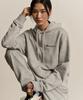 Small Script Logo Hoodie Normal Grey