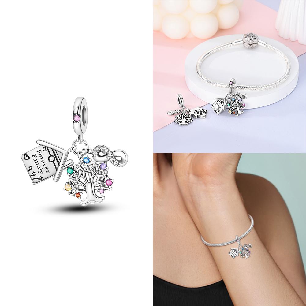 Original Copper Dragon Firefly Butterfly Puppy Heart Plane Travel Charms Beads Fit Bracelet Zircon For Women Gift