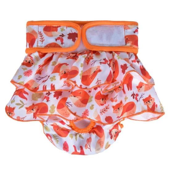 

Подгузник для домашних животных Дышащий, приятный для кожи, хорошо впитывающий, устойчивый к выцветанию, моющийся, против преследований, гигиенический для щенков оранжевый