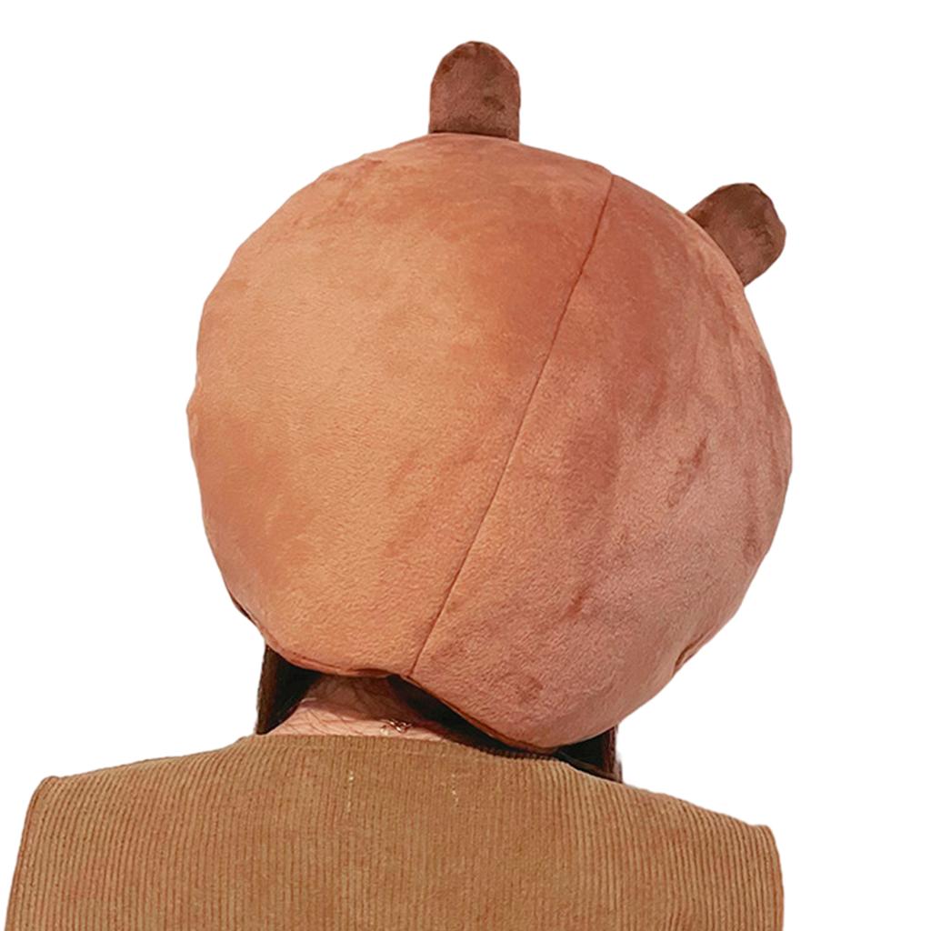 Copii adulți drăguț Capybara 3D pernă de pluș Pălărie Animale din desene animate Umplute Frumos amuzant Accesorii pentru cap foto Cadouri de vacanță